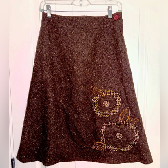 Brown tweed apple skirt - Picture 1 of 3